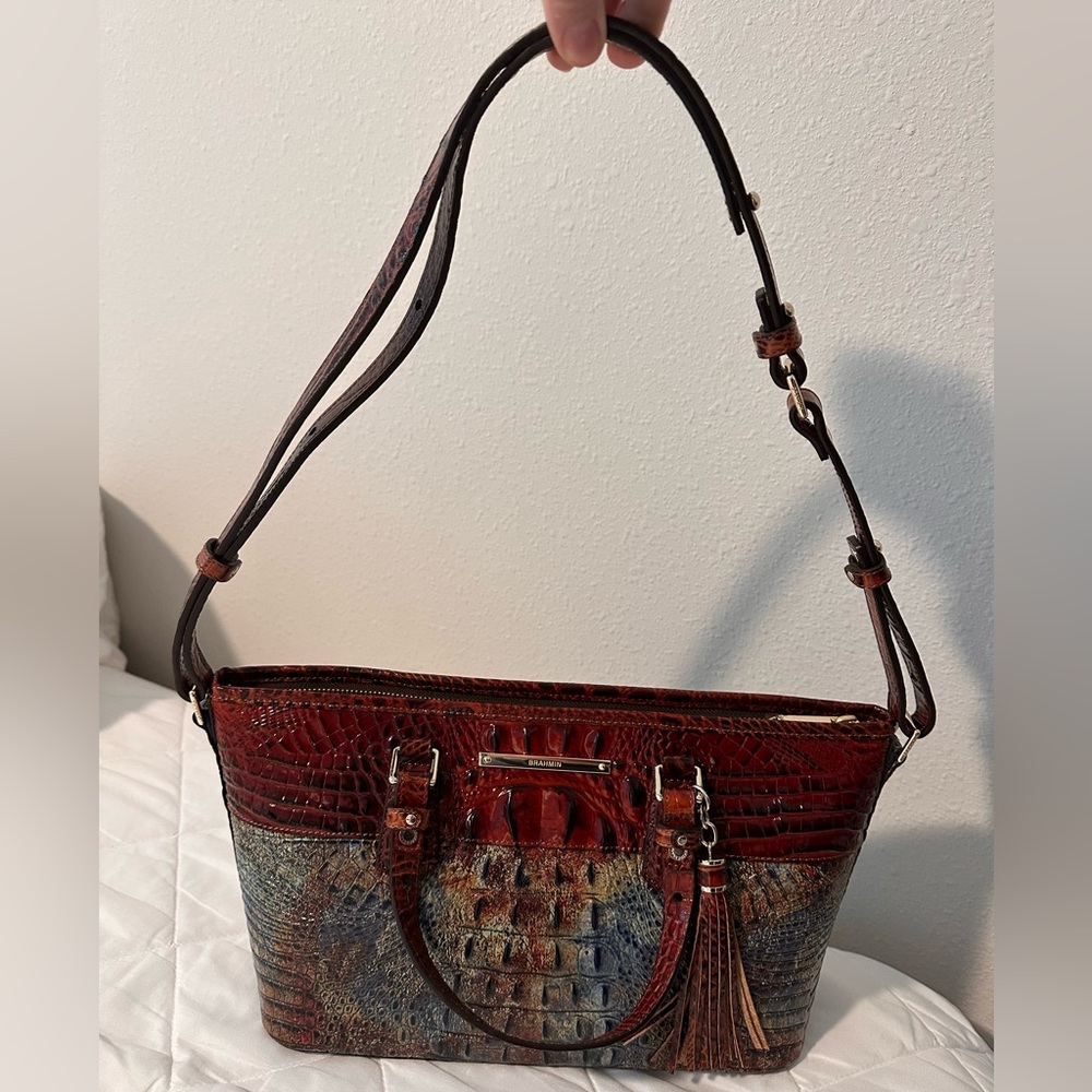 Brahmin Mini Asher Genuine Leather Shoulder Bag